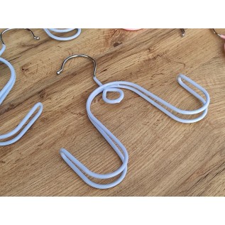 Вішалка металева в силіконі для тапочок, шльопанців, в`єтнамок  №2 (блакитна)